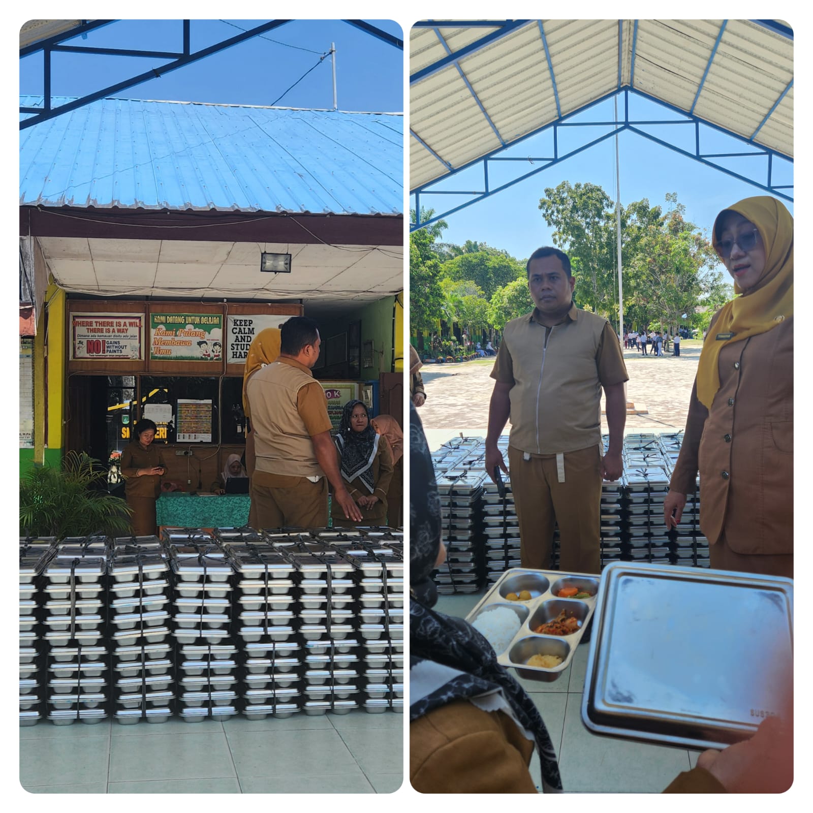 Kadisdikbud mengunjungi SMPN 5 Dumai terkait pelaksanaan MBG.